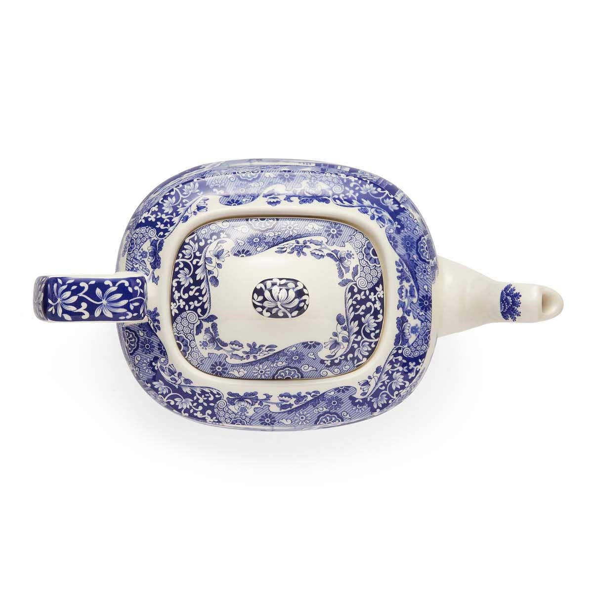 Spode Blue Italian Collection Teapot | Tea Infuser | Made of Earthenware | 40-Ounces/2.5 Pints | Dishwasher and Microwave Safe | Made in England (Blue/White)